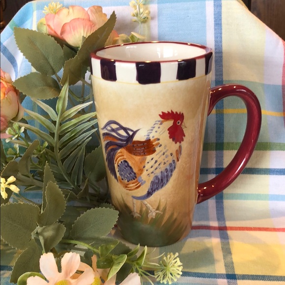 Shakura Other - Rooster Design Mug with Red Handle